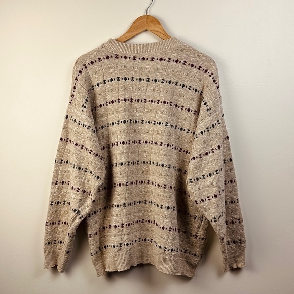 Vintage Cotton mix Grandpa Sweater - Crewneck - Oversized XL - Picture 3 of 7